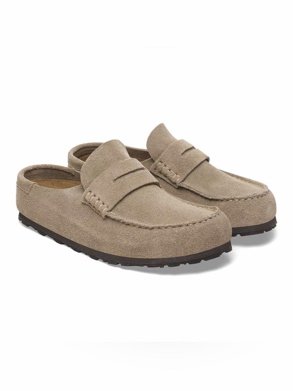 Like New - Birkenstock Naples Wrapped in Taupe Suede Leather (39/8-8.5)